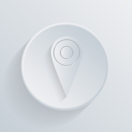 paper circle flat icon with a shadow. pin location on the mapのイラスト素材