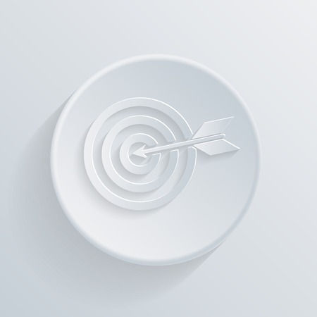 paper circle flat icon with a shadow. targetのイラスト素材