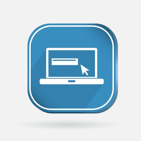 Color icon with shadow.  notebook with symbol web arrowのイラスト素材