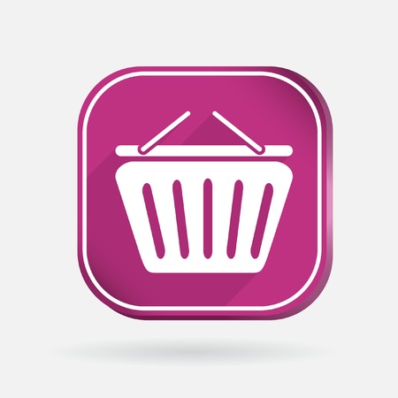 cart online store  sign.  Color square iconのイラスト素材