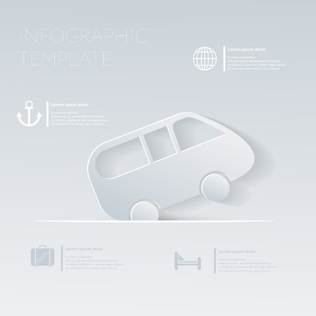 Car travel. Theme holidays. Template infographic or website layout.のイラスト素材