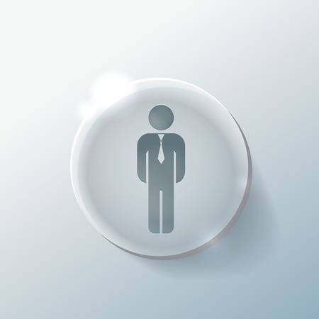 the silhouette of a business man in a tieのイラスト素材