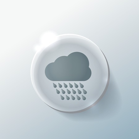 cloud rain with wind.  the weather iconのイラスト素材