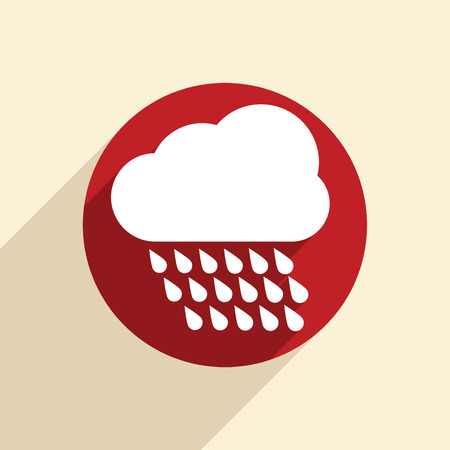 cloud rain with wind.  the weather iconのイラスト素材