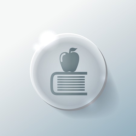 Books tower with apple icon. Education signのイラスト素材