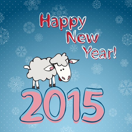 Vector 2015 Happy New Year background in Typography styleのイラスト素材