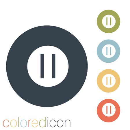 pause web icon on background. pause signのイラスト素材