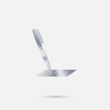 pen or pencil writing on a sheetのイラスト素材