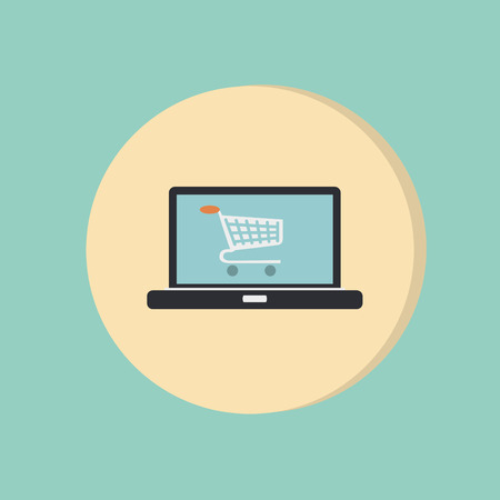 notebook with symbol shopping cartのイラスト素材