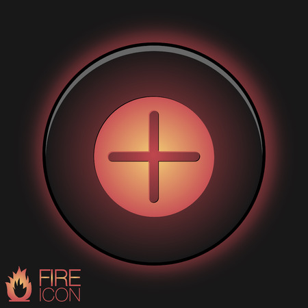 Plus sign icon. Positive symbol.のイラスト素材