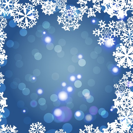 Snowflakes Winter seamless border, seamless texture, endless pattern. Use as greeting cardのイラスト素材