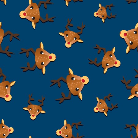 Seamless pattern with deer. Head of deerのイラスト素材