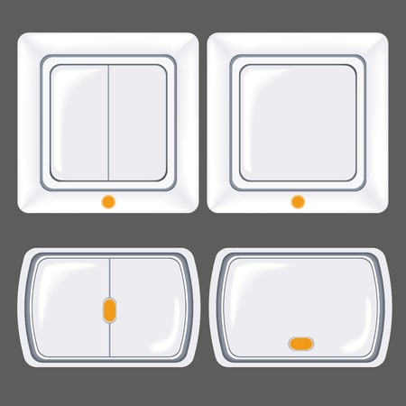 Set of switch, circuit breaker, switcher.のイラスト素材