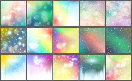Blur bokeh Abstract bright color background. Sparkles and bokeh. Shiny and glowingのイラスト素材