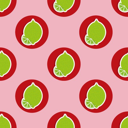 Limes pattern Seamless texture with ripe limes.のイラスト素材