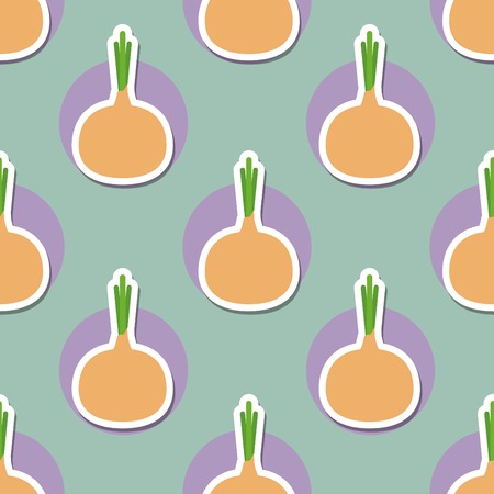 onion pattern Seamless texture with ripe onion. のイラスト素材
