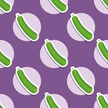 cucumber pattern Seamless texture with ripe green cucumbers.のイラスト素材