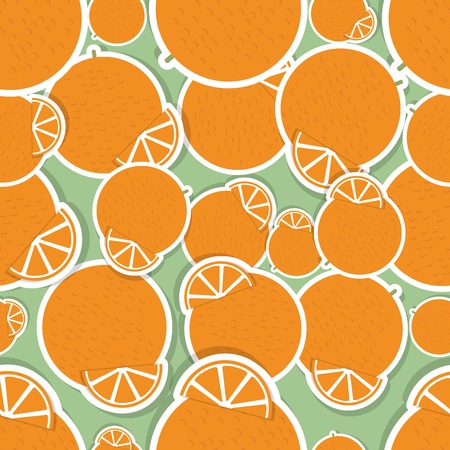 Oranges pattern Seamless texture with ripe oranges.のイラスト素材
