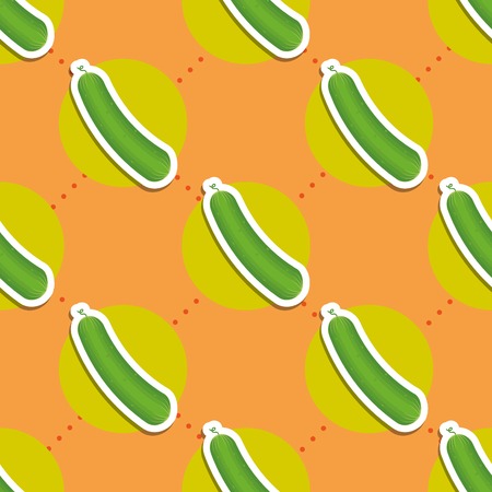 cucumber pattern Seamless texture with ripe green cucumbers. のイラスト素材