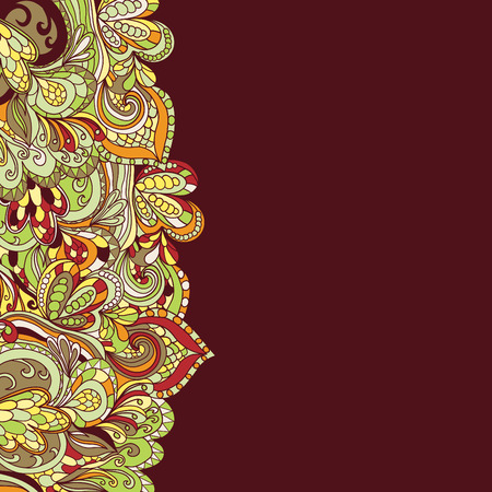 abstract hand-drawn border pattern. Seamless. ornament patternのイラスト素材
