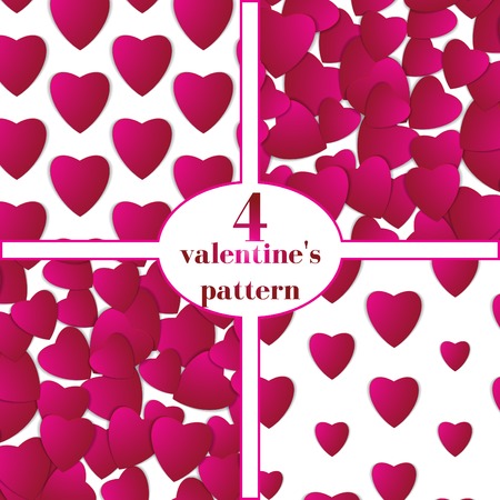 Valentines day. Abstract paper hearts. Love. Valentine background with heartsのイラスト素材