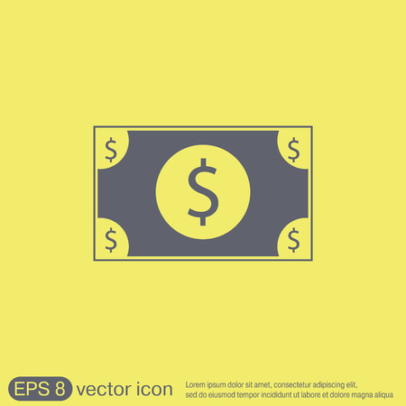 Dollar bill. symbol of moneyのイラスト素材