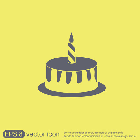 birthday cake icon. symbol of cake. Celebrating the birthday of the loaf .のイラスト素材