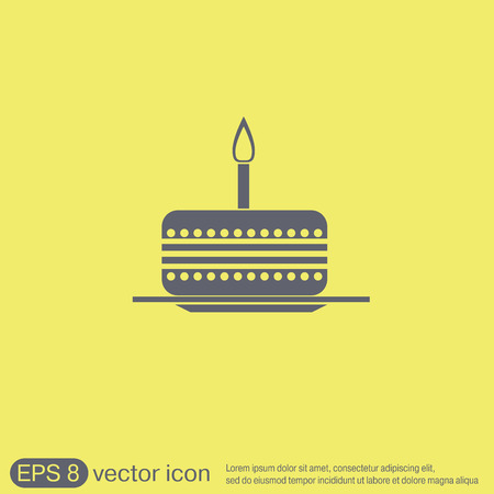 birthday cake icon. symbol of cake. Celebrating the birthday of the loaf .のイラスト素材