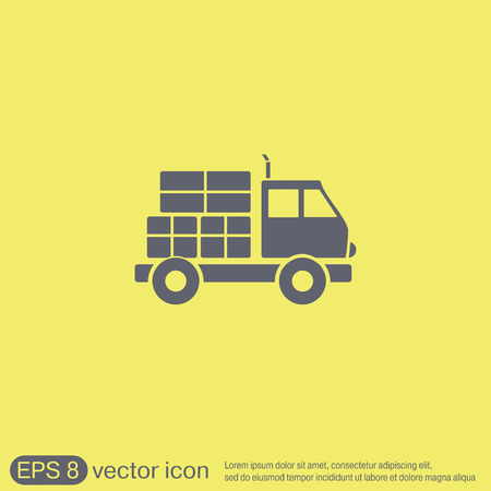 Truck. Logistic icon. Transportation symbol. symbol icon laden truck. carriage of the goods or thingsのイラスト素材