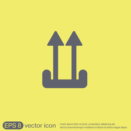 Fragile symbol, arrow up. logistic icon.のイラスト素材