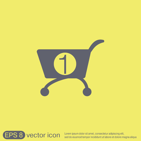 shopping cart icon. vextor illustration. cart online store, Internet shop. basket shoppingのイラスト素材