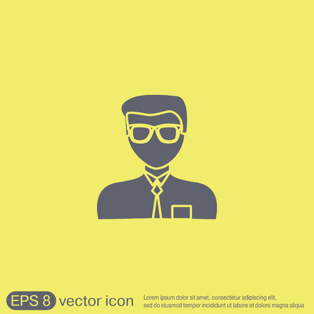A male avatar. Picture a man. Manager or an office workerのイラスト素材