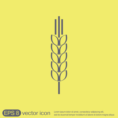 wheat spike ears iconのイラスト素材