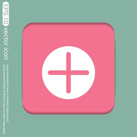 Plus sign icon. Positive symbol.のイラスト素材
