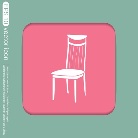 chair icon. symbol furniture. icon home interiorのイラスト素材
