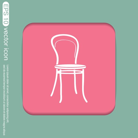 chair icon. symbol furniture. icon home interiorのイラスト素材
