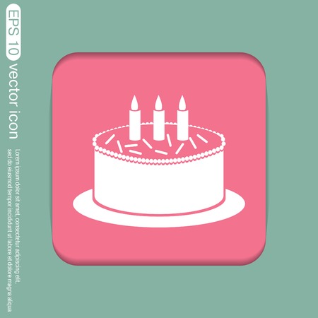 birthday cake icon. symbol of cake. Celebrating the birthday of the loaf .のイラスト素材