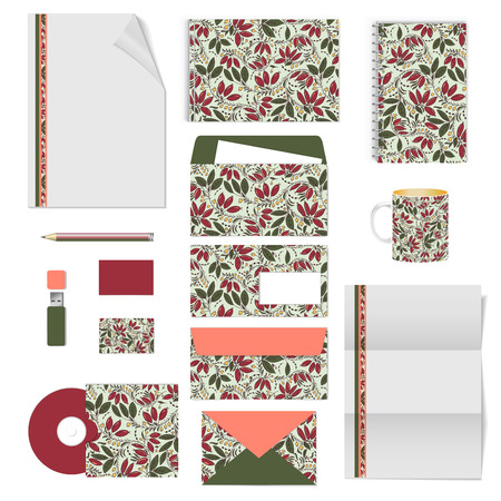 corporate identity. stationery template design. Documentation for business.のイラスト素材