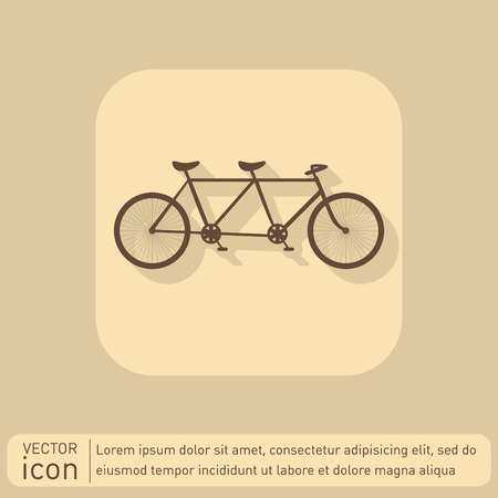 retro bicycle iconのイラスト素材