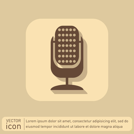 microphone sign. character singing and the music industryのイラスト素材
