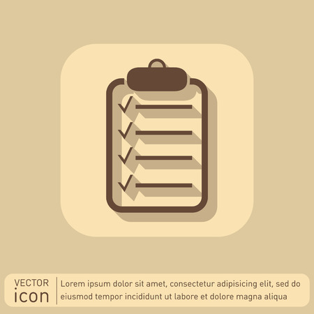 tablet sheet of paper. listのイラスト素材