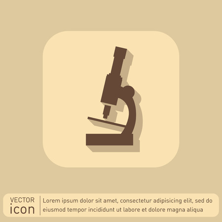 microscope sign. symbol icon studying biology or medicine . enlarged imageのイラスト素材