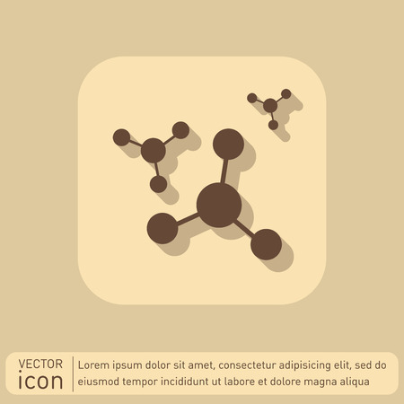 atom, molecule. the symbol of physics and chemistry. symbol icon of physics or chemistry . the study of scienceのイラスト素材