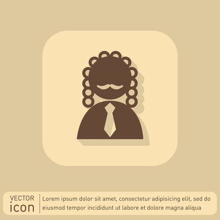judge icon avatar. symbol of justiceのイラスト素材