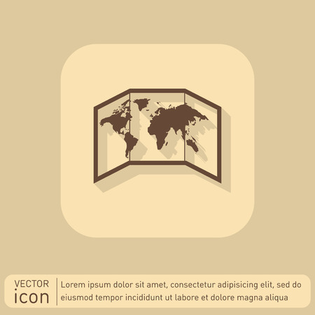World map-countries iconのイラスト素材