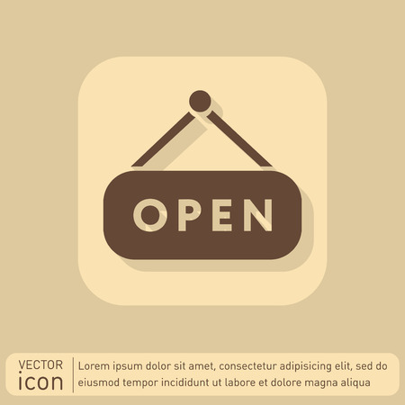 open label sign. symbol sign icon openのイラスト素材