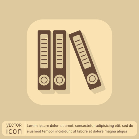 office folders with papers and documents, Archives folder iconのイラスト素材