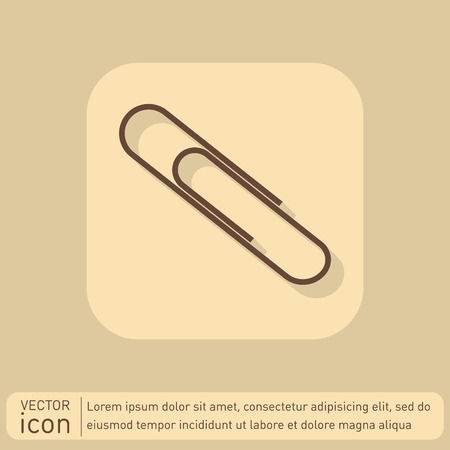paper clip icon, a symbol of officeのイラスト素材