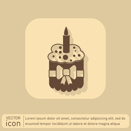 birthday cake icon. symbol of cake. Celebrating the birthday of the loaf .のイラスト素材