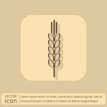 wheat spike ears iconのイラスト素材
